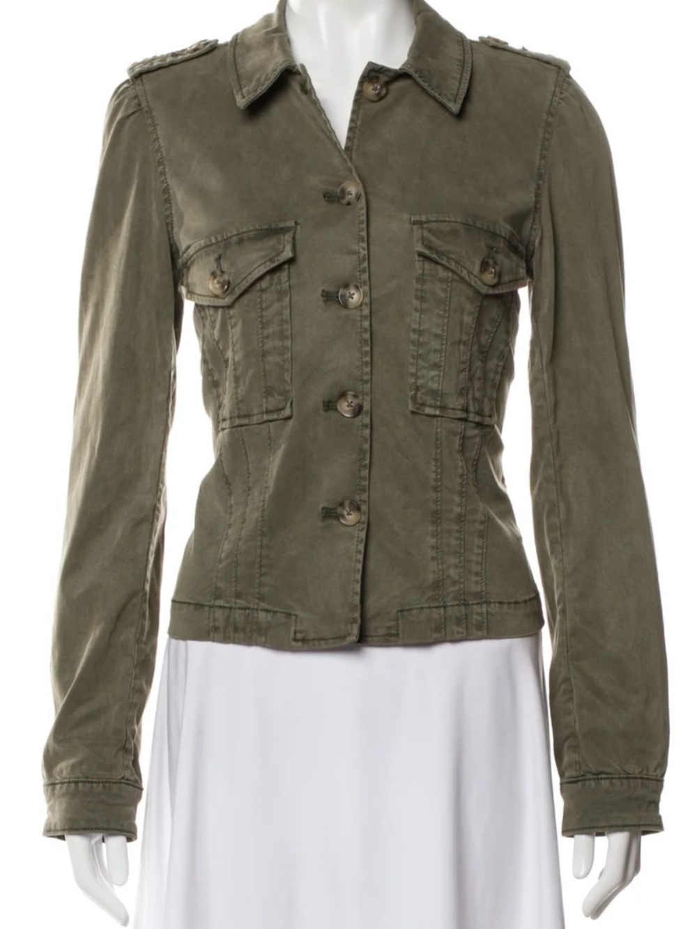 PAIGE Olive Utility Jacket Sz Med